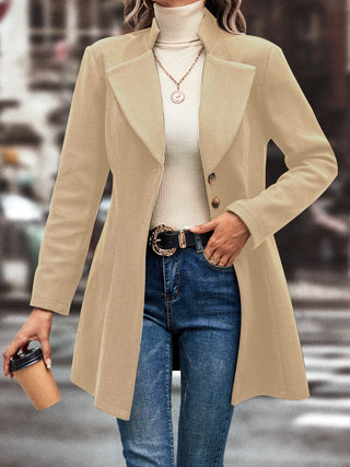 Lapel Collar Button Down Coat