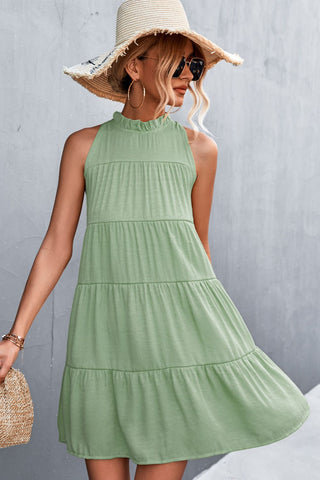 Grecian Tiered Sleeveless Dress