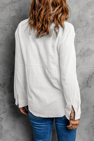 Airy Textured Button Down