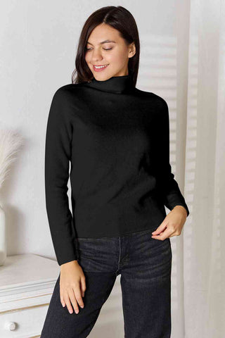 Turtleneck Long Sleeve Knit Top