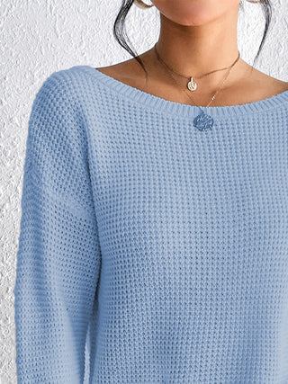 Boat Neck Drop Shoulder Sweater