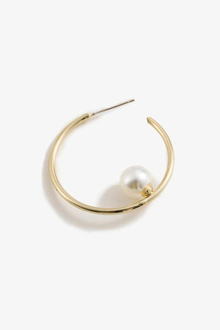 Pearl C-Hoop Earrings