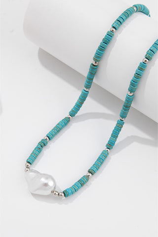 Turquoise & Pearl Necklace