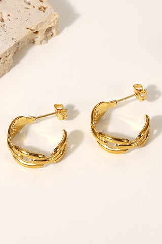 Stainless Steel C-Hoop Earrings