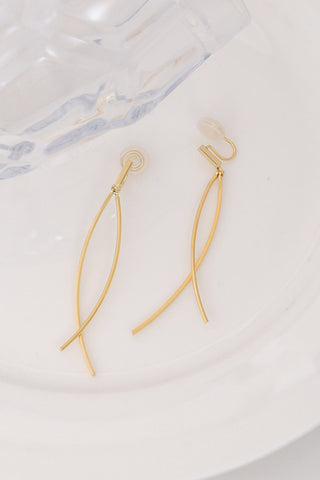 18K Gold Plated Clip-On Earrings