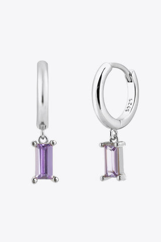 Zircon Huggie Drop Earrings