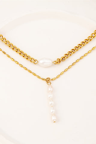 Layered Freshwater Pearl Necklace Set