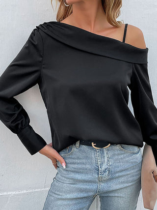 Cold-Shoulder Long Sleeve Top