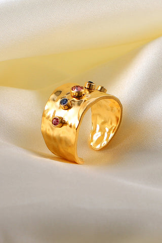 18K Gold-Plated Zircon Ring