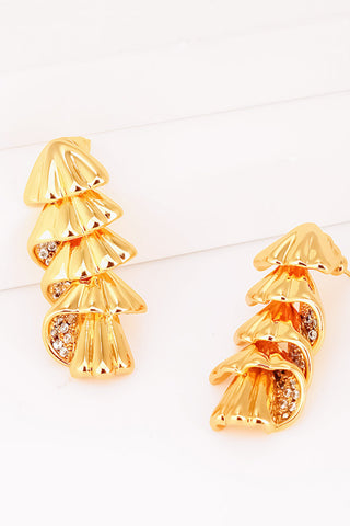 Rea 18K Gold-Plated Rhinestone Earrings